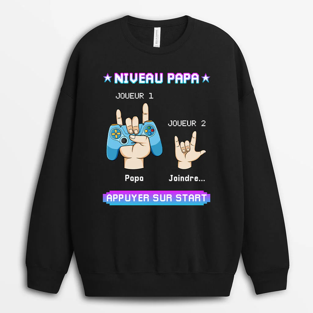 Sweat Personnalisé Homme - Niveau Papa - Image 2