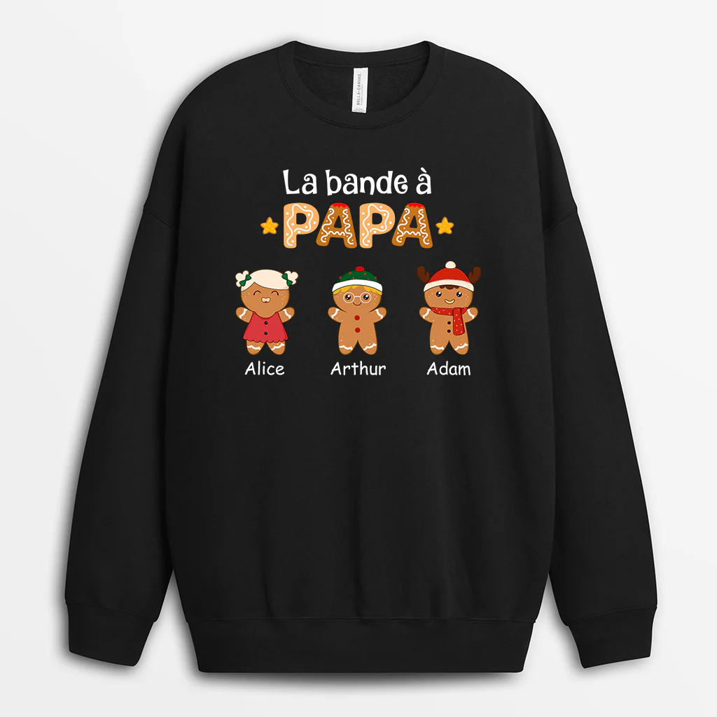 Sweat Personnalisé - La Bande À Papa Et Maman Biscuit