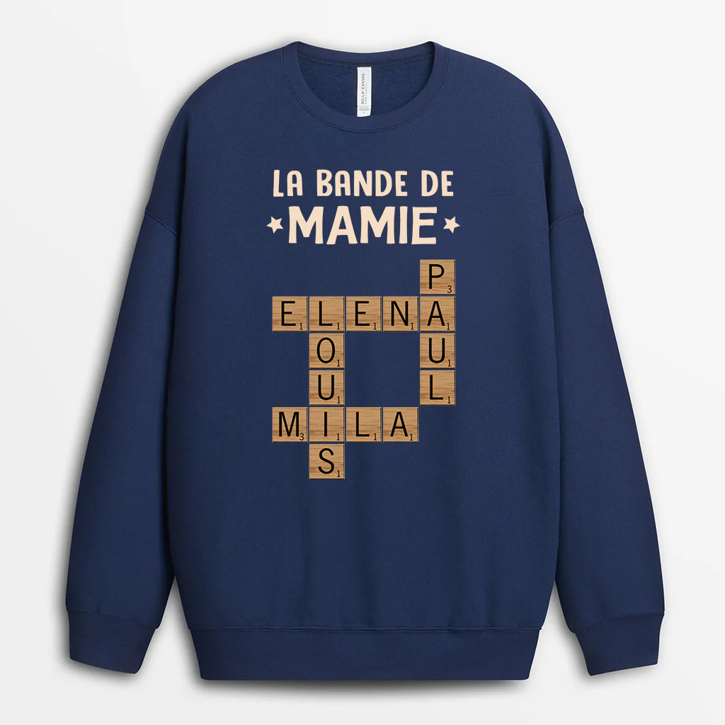 Sweat Personnalisé Famille Avec Mot Croisé - La Bande À Papya Mamie - Image 2