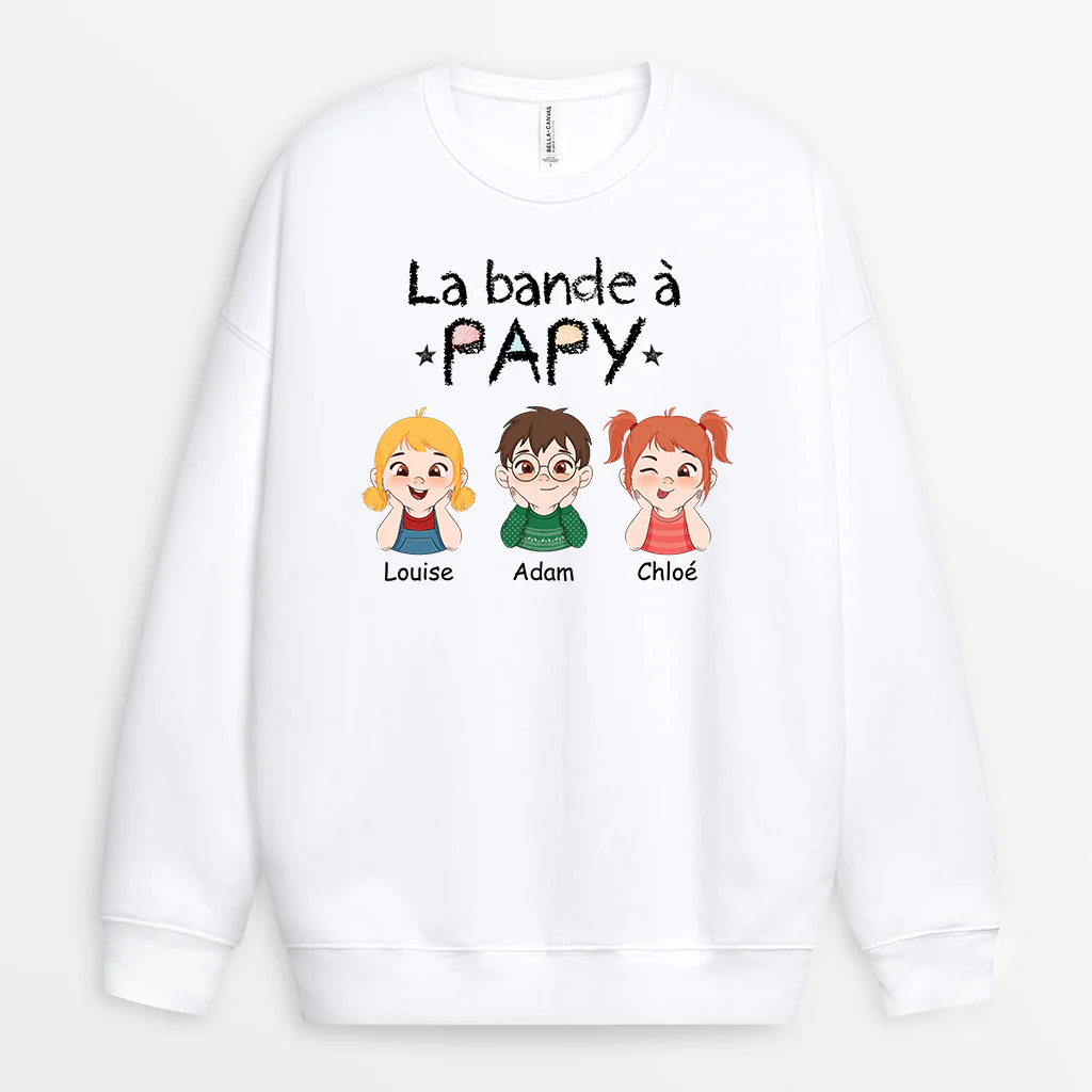 Sweat Personnalisé - La Bande À Papy Et Mamie Avec Petit-Enfant