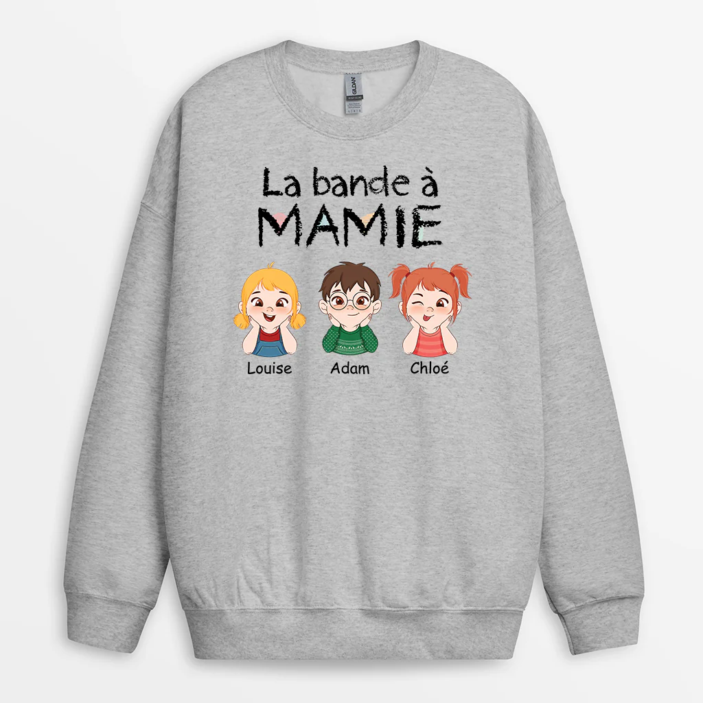 Sweat Personnalisé - La Bande À Papy Et Mamie Avec Petit-Enfant - Image 2