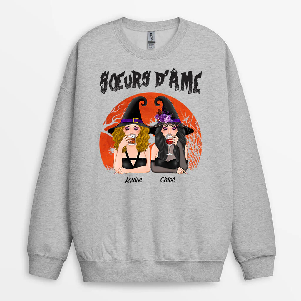 Sweat Personnalisé Femme - Sœurs D'Âme - Image 2