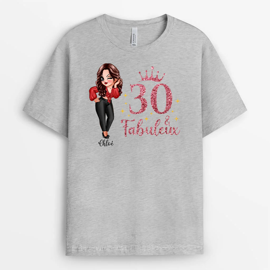 Tee-Shirt Personnalisé Femme – 21 Fabuleux Anniversaire - Image 2