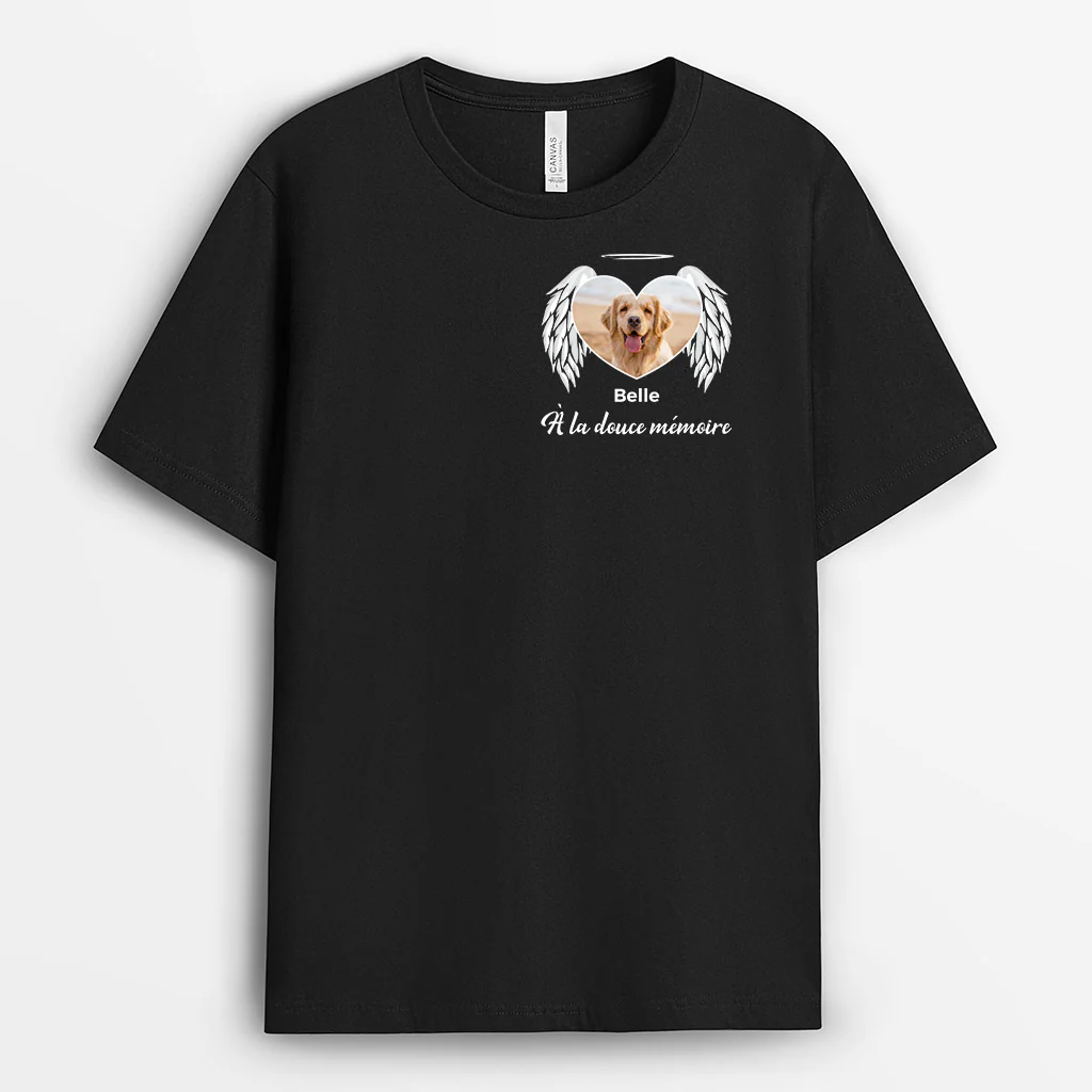 Tee shirt personnalisé photo – À la douce mémoire de mon chien