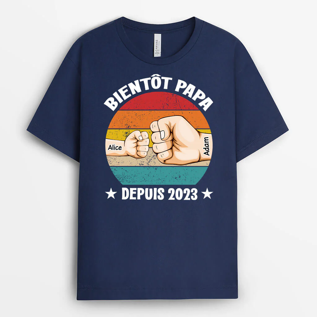 Tshirt Père Personnalisé - Bientôt Papa - Image 2