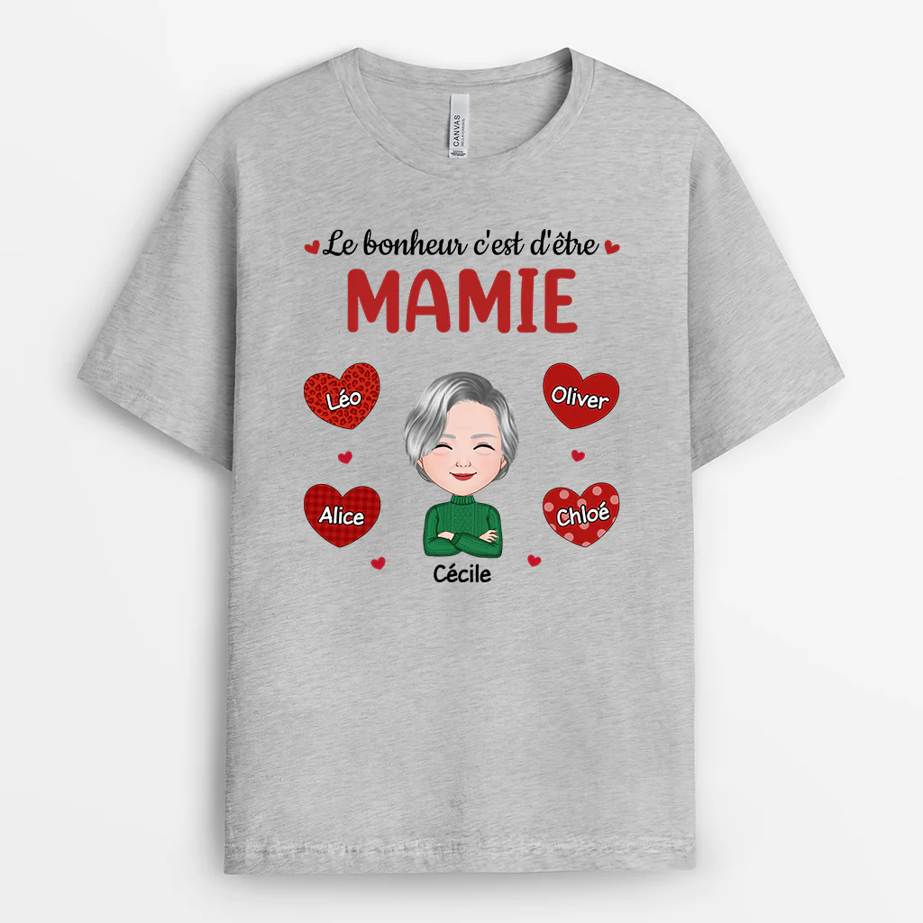 Tee Shirt Mamie Personnalisé - Joie d’Être Mamie