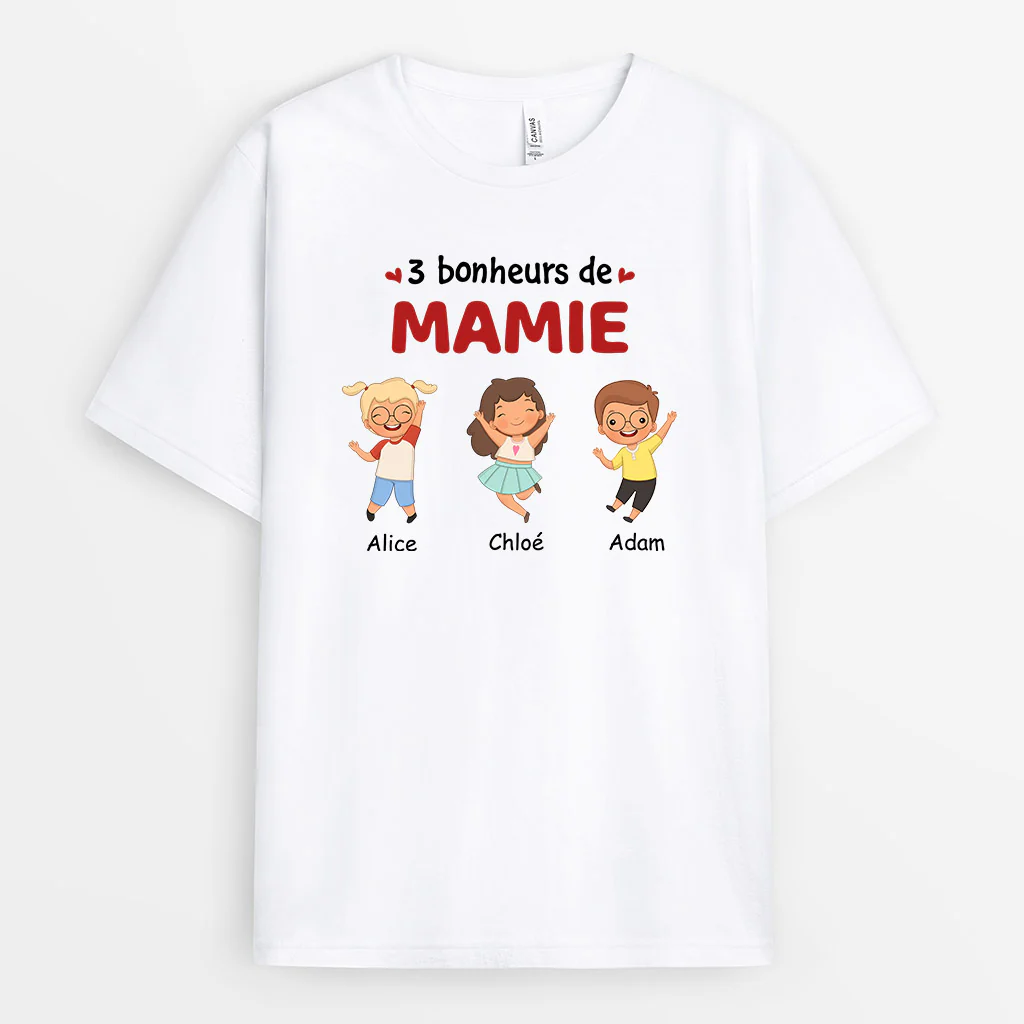 Tee Shirt Personnalisé Mamie - Bonheur de Mamie
