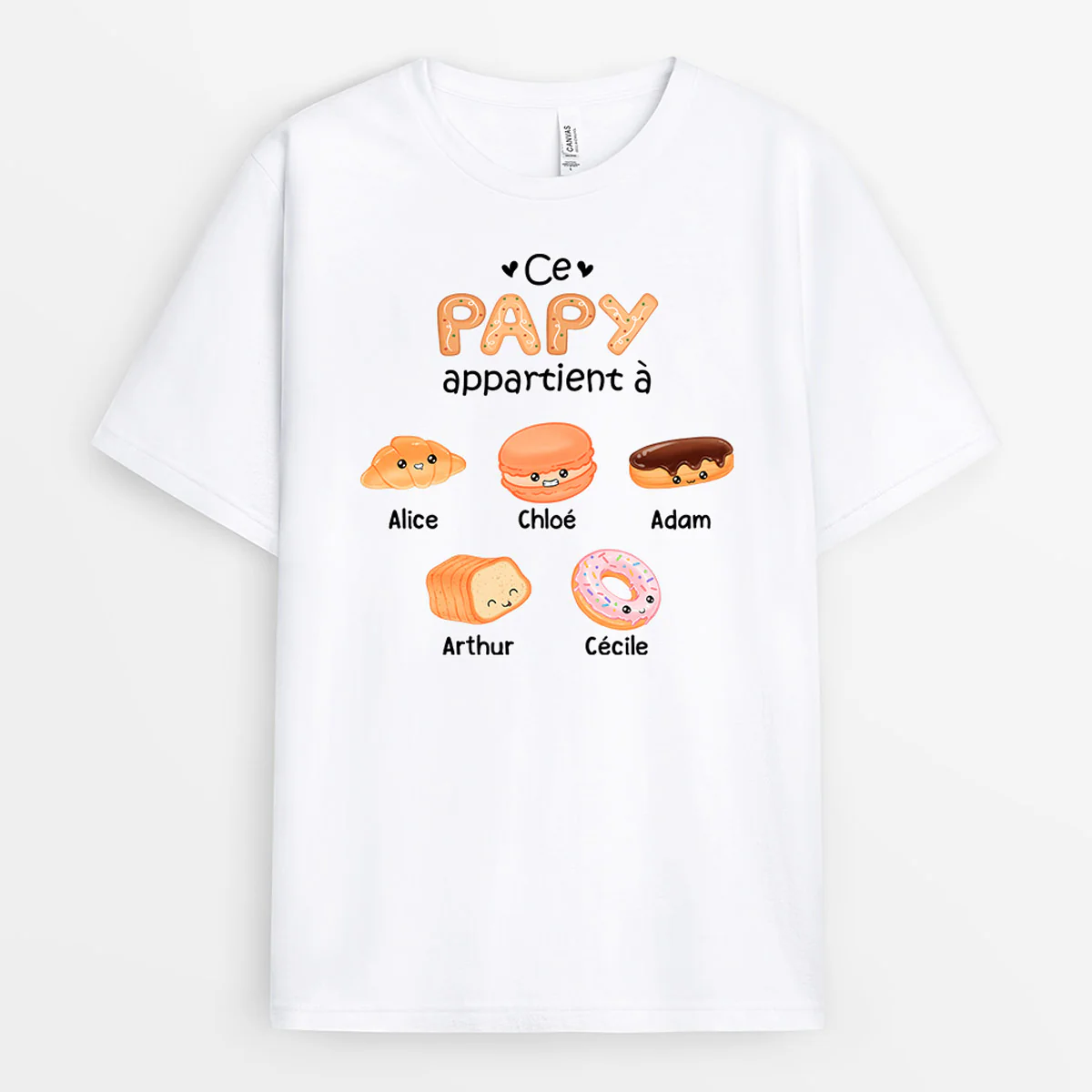 Tee Shirt Personnalisé Pour Papy - Ce Papy Appartient Aux Pains Mignons