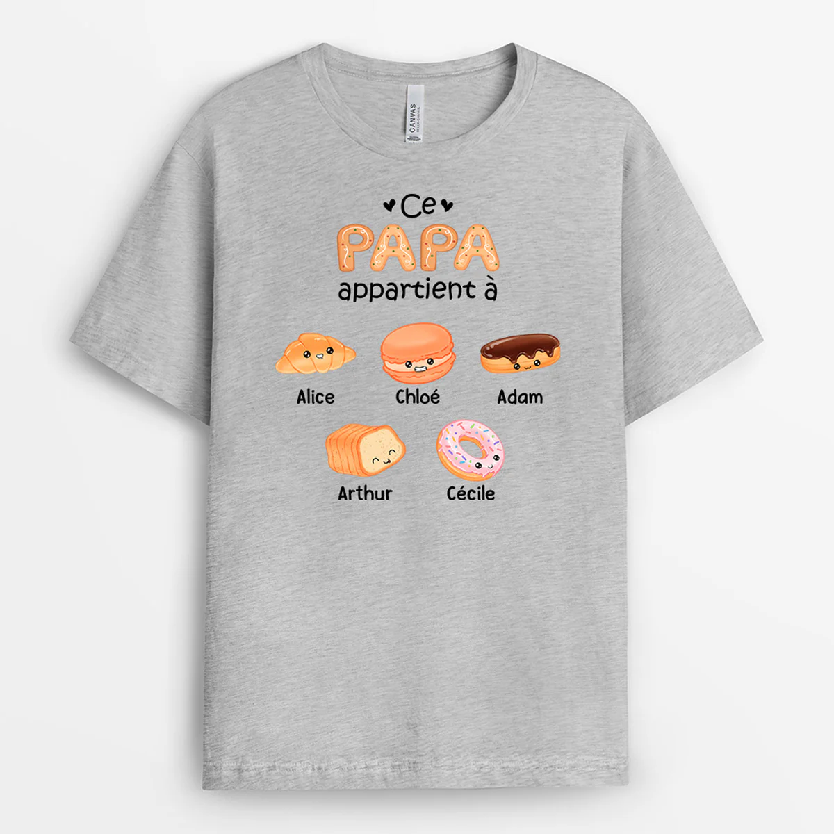 Tee Shirt Personnalisé Pour Papy - Ce Papy Appartient Aux Pains Mignons - Image 2