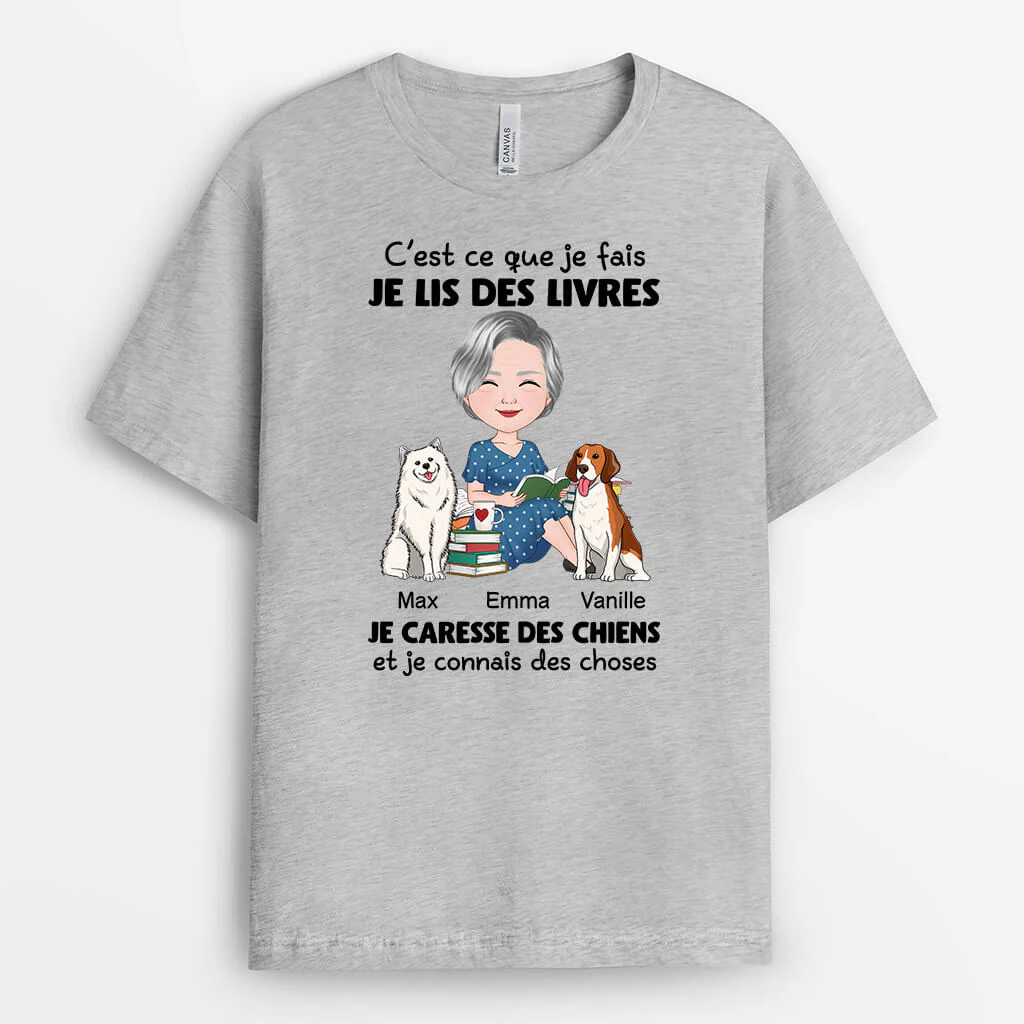 T-shirt pour Chien Personnalisé - Livres et Chiens