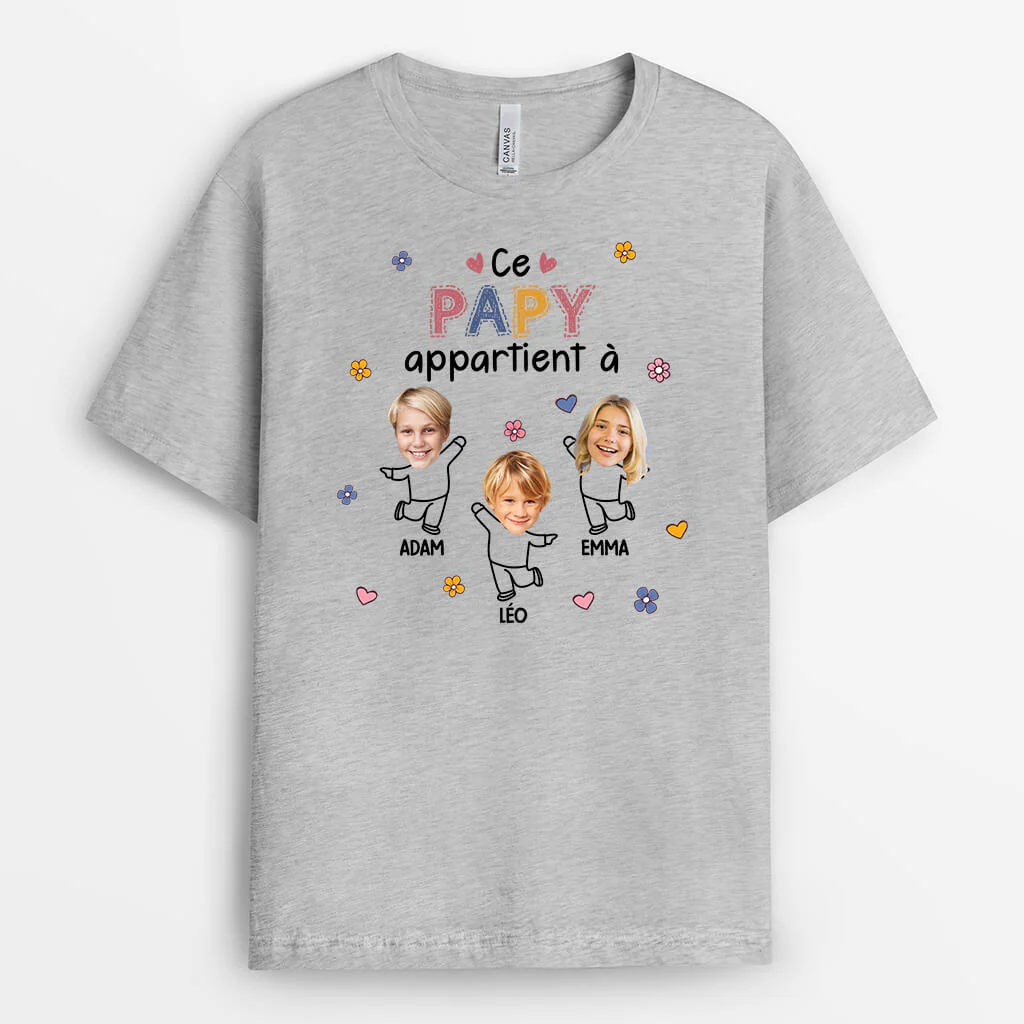 T Shirt Personnalisé Fete Des Grand Mere - Cette Mamie Appartient À - Image 2
