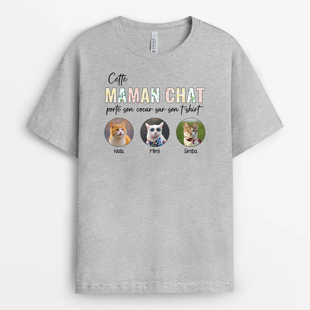 Tee Shirt Personnalisé - Cette Maman Chien/Papa Chien Porte Son Cœur - Image 2