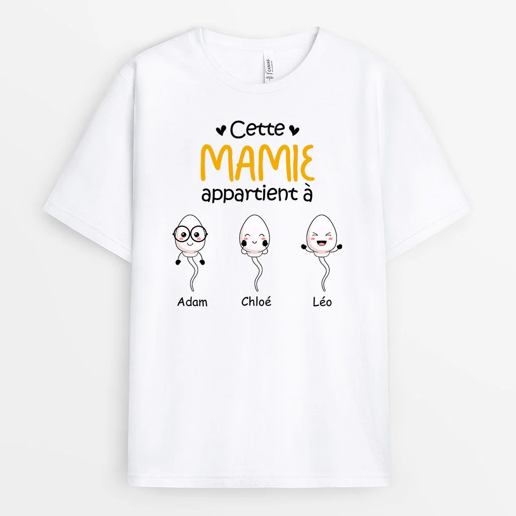 Tee Shirt Personnalisé Maman - Cette Maman Appartient À Rigolo