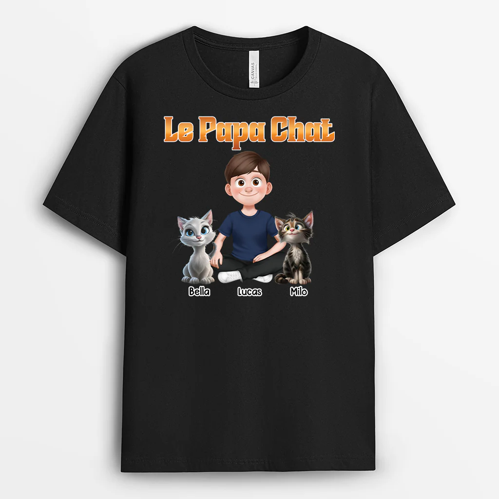 T-shirt Chat Personnalisé - Maman Chat Sœur Chat