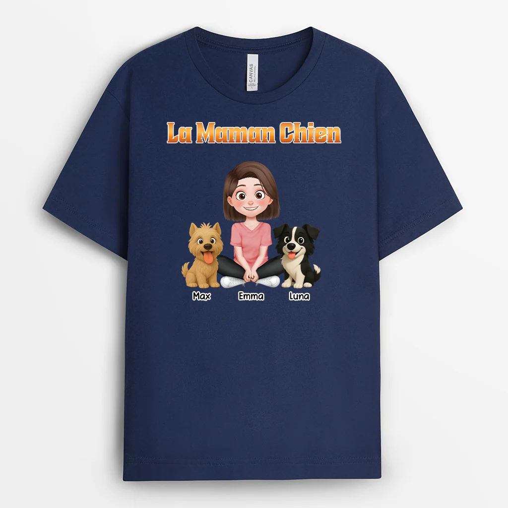 T-shirt Chien Personnalisé - Papa Chien Frère Chien - Image 2