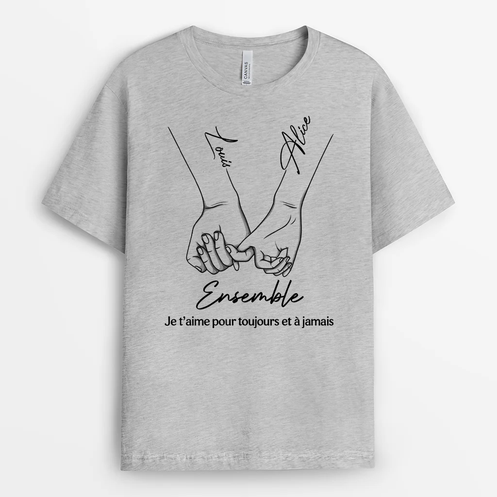 T-shirt Couple Personnalisé - Ensemble - Image 2