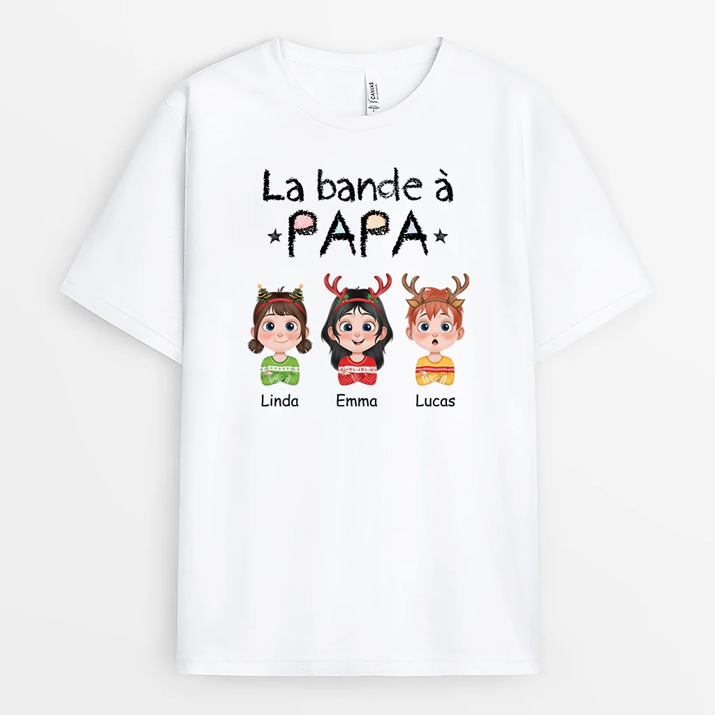 T-shirt De Noël Personnalisé - La Bande À Papa
