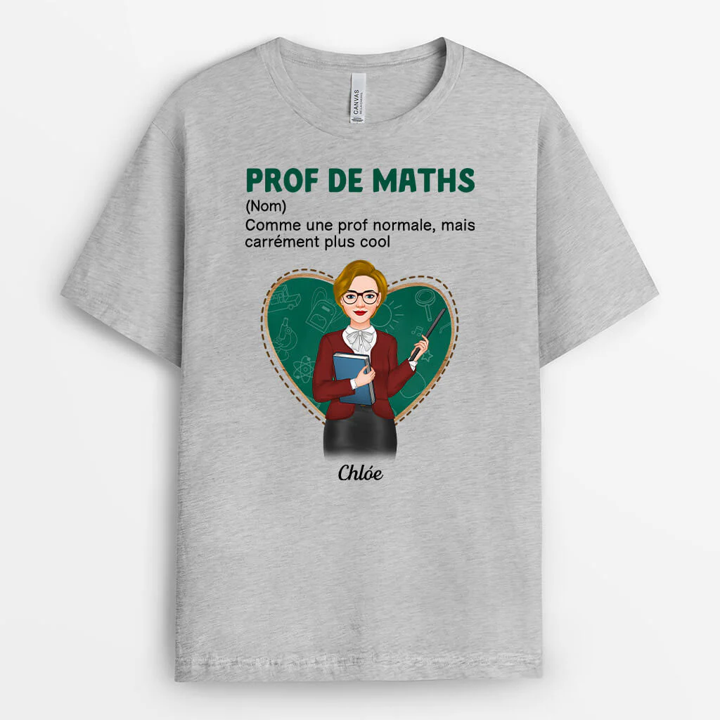 Tee Shirt Personnalisé Femme – Définition de Prof | T-shirt Enseignante