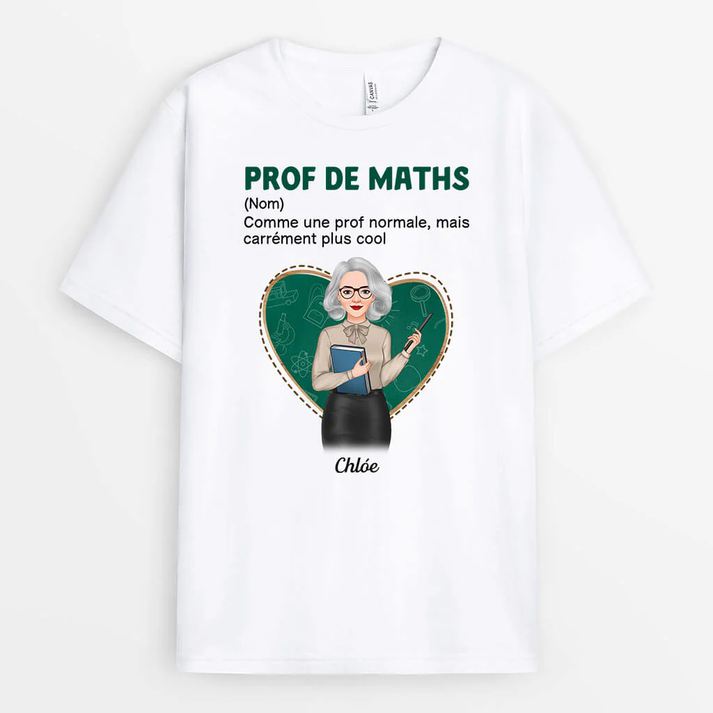 Tee Shirt Personnalisé Femme – Définition de Prof | T-shirt Enseignante - Image 2