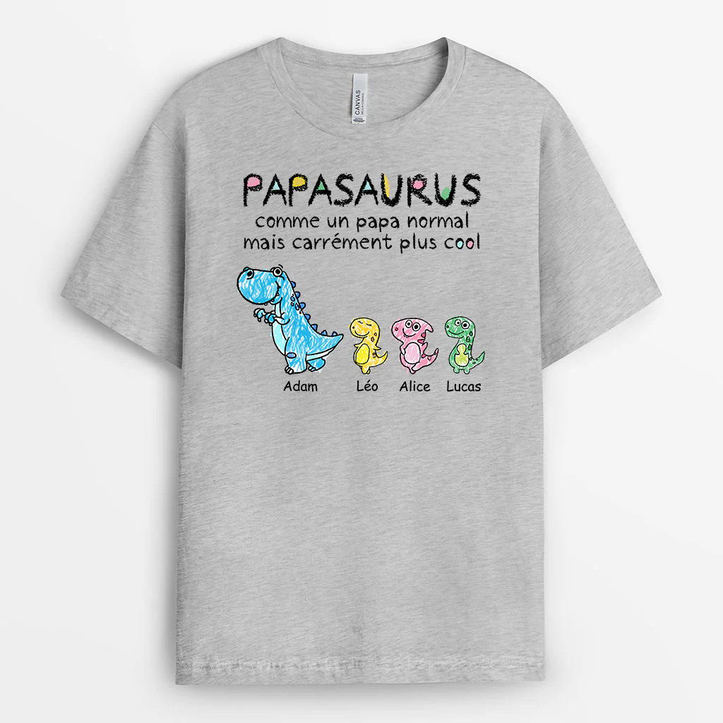 T Shirt Personnalisé Papa - Papasaurus