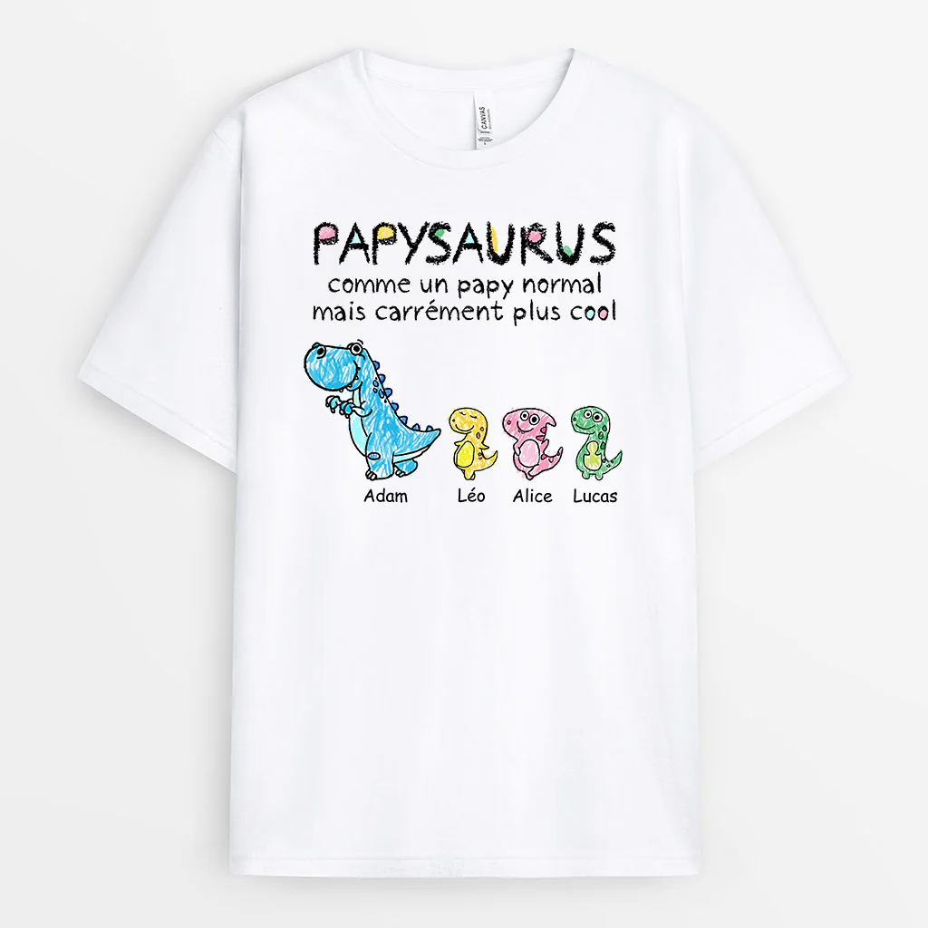 T Shirt Personnalisé Papa - Papasaurus - Image 2
