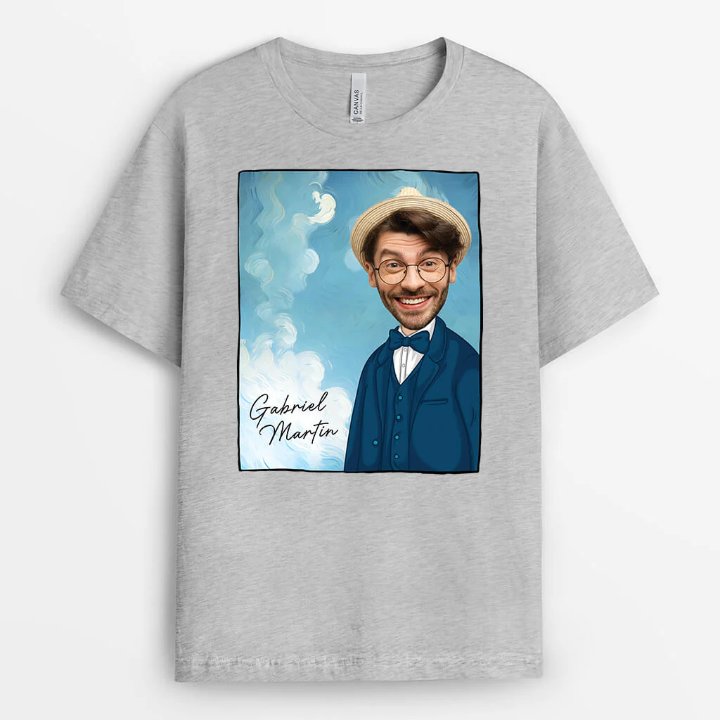 T Shirt Personnalisable Homme | Dessin De Van Gogh Version - Image 2