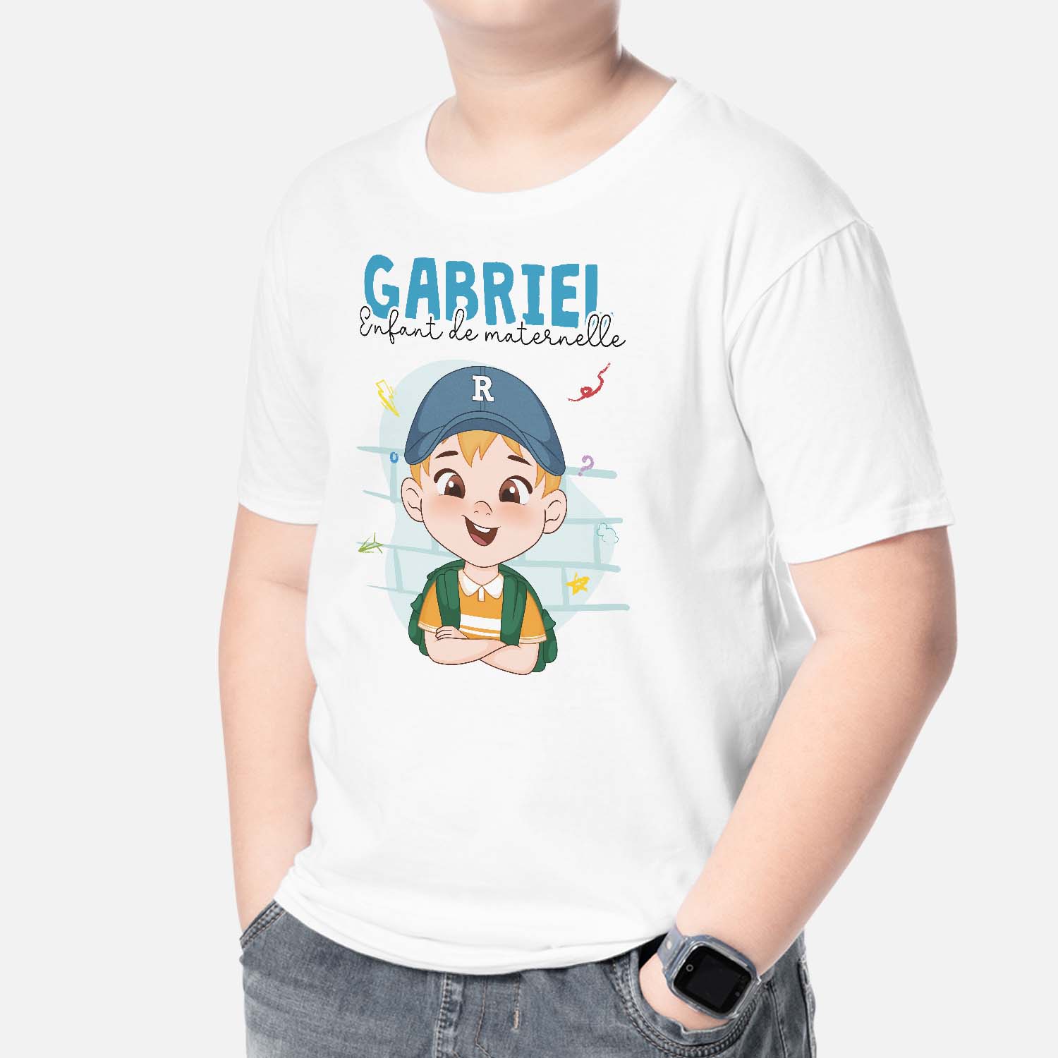 T-Shirt Enfant Personnalisé – Enfant De Maternelle - Image 2