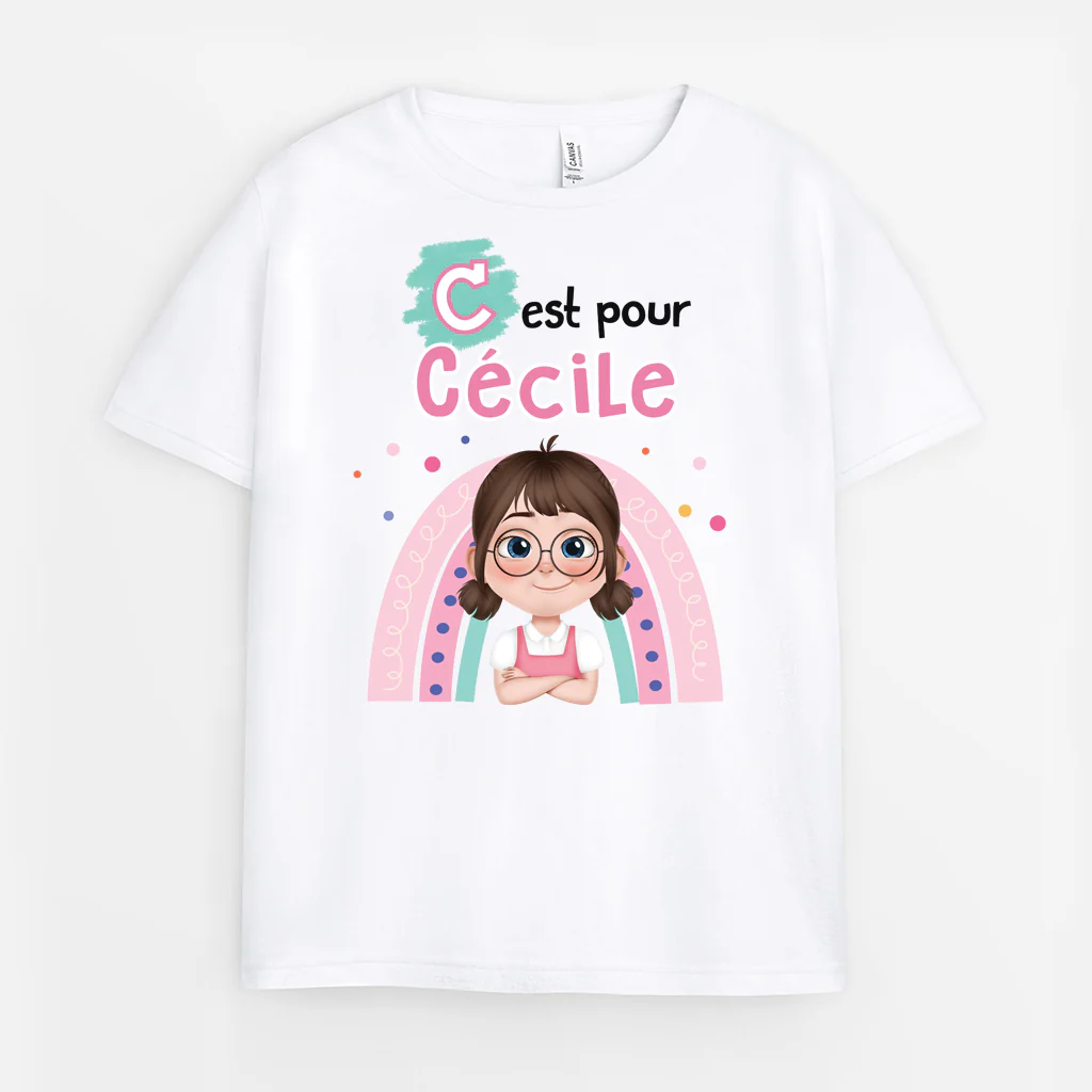 T-Shirt Enfant Personnalisé Prénom – C Est Pour