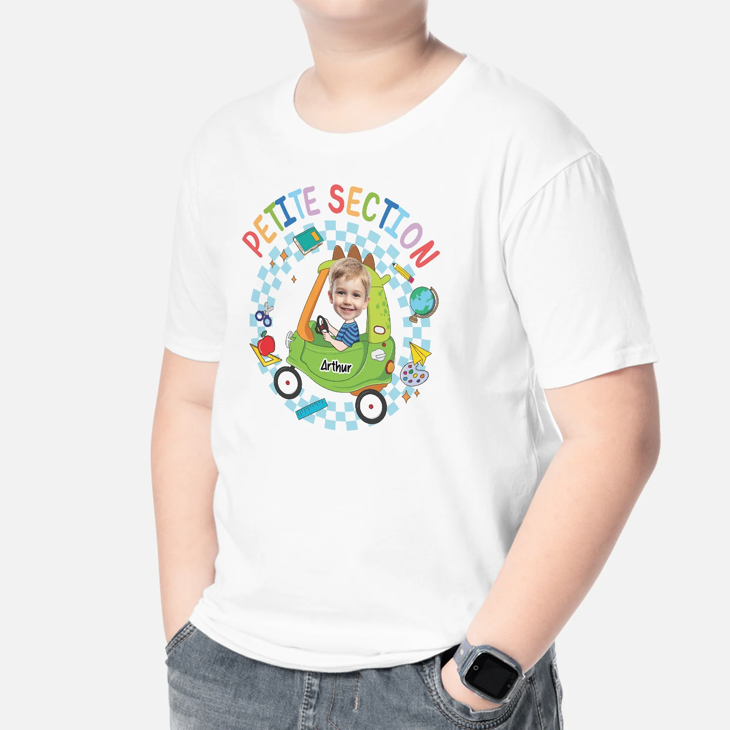 Tee Shirt Enfant Personnalisé Photo - La Course aux Études - Image 2
