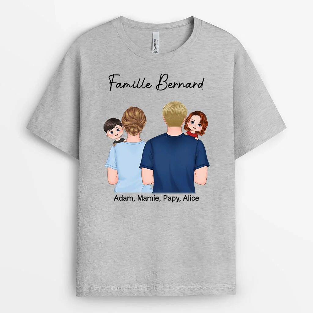 T-shirt Famille Personnalisé avec Noms