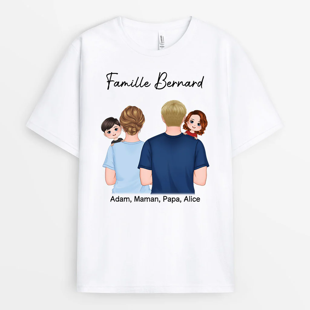 T-shirt Famille Personnalisé avec Noms - Image 2