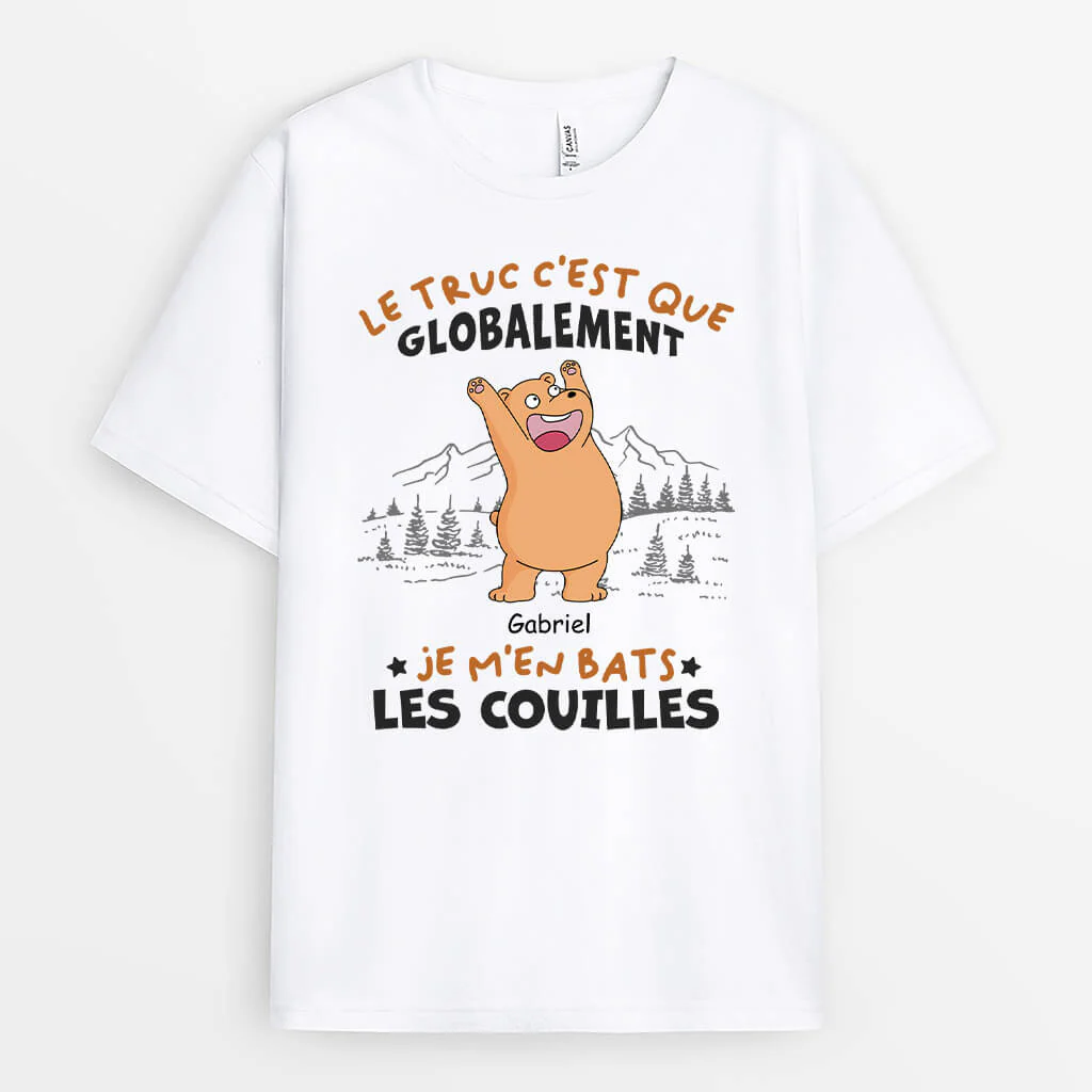 T-Shirt Personnalisé Femme – Je M'En Bats Les Couilles