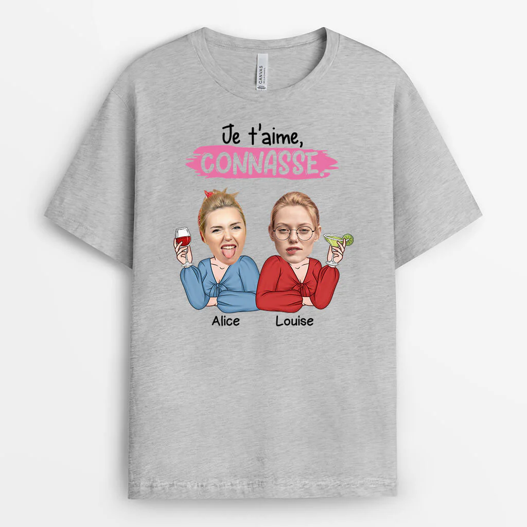 Tee Shirt Personnalisé Femme – Je T'Aime Connasse - Image 2
