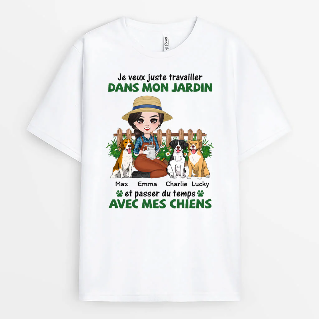 Tee-Shirt Femme Personnalisé – Je Veux Juste Travailler Dans Mon Jardin