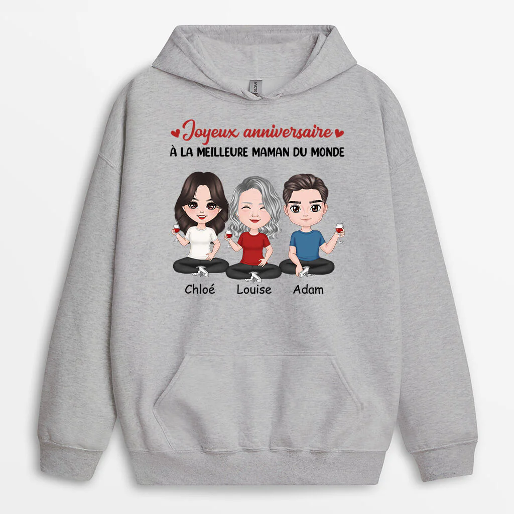 Tee Shirt Personnalisé Mamie - Joyeux Anniversaire À La Meilleure Mamie du Monde - Image 2
