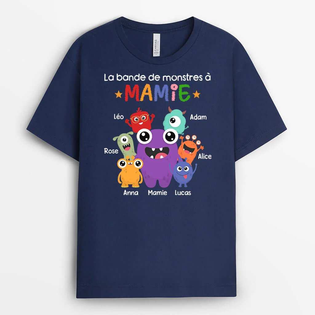 La Bande De Monstres De Mamie - T-shirt Personnalisé Mamie