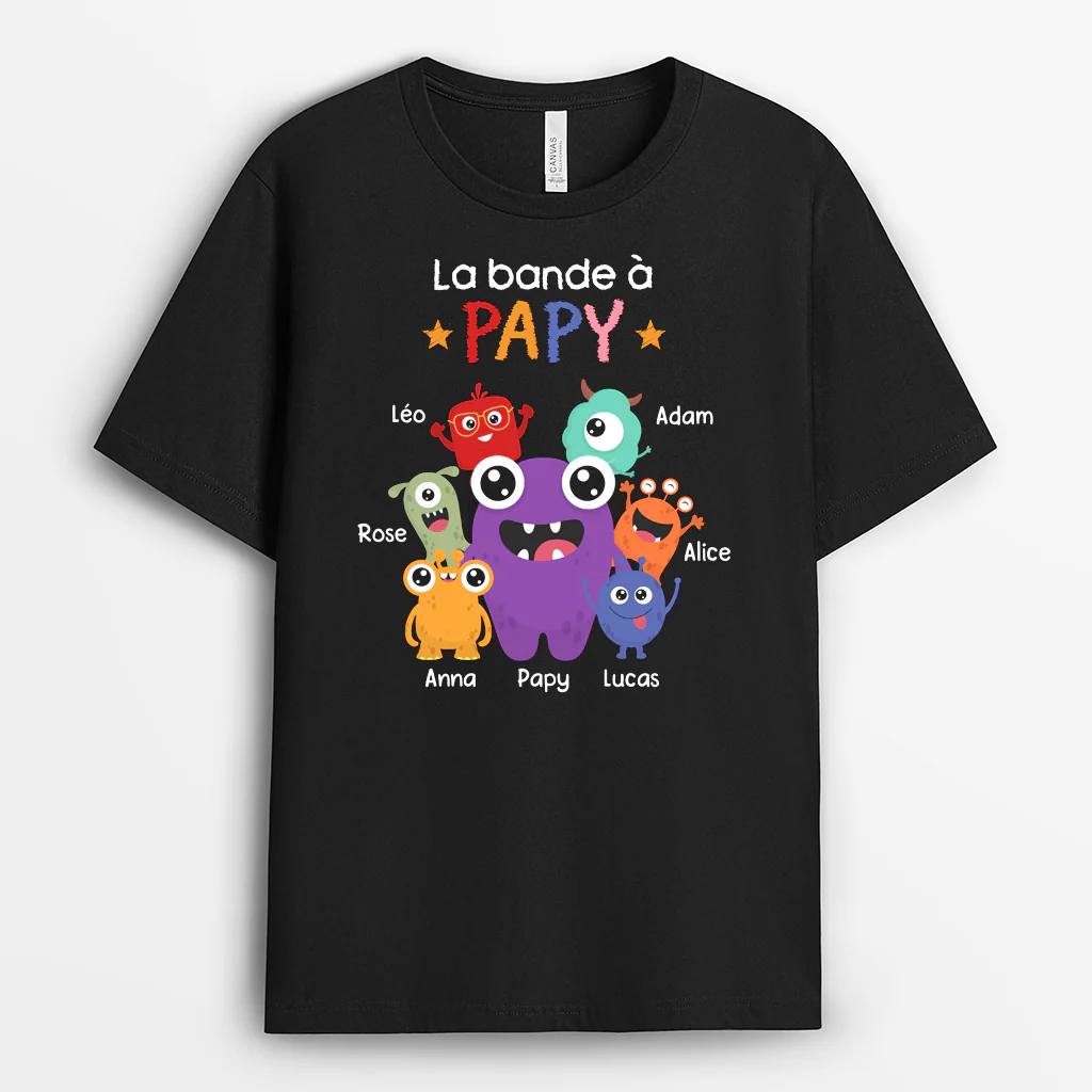La Bande De Monstres De Mamie - T-shirt Personnalisé Mamie - Image 2