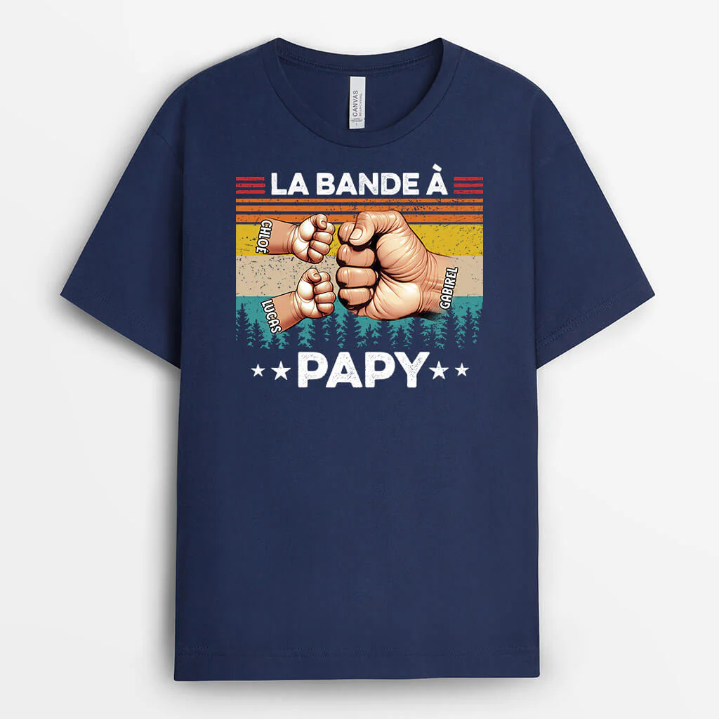 T Shirt Personnalisé Papy - La Bande À Papa/Papy - Bosses De Poing Forêt - Image 2