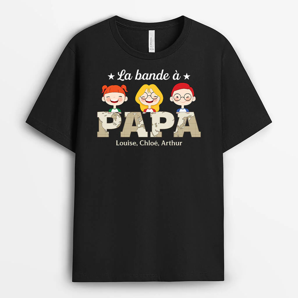 T-shirt personnalisé papa – Bande à papa & enfants