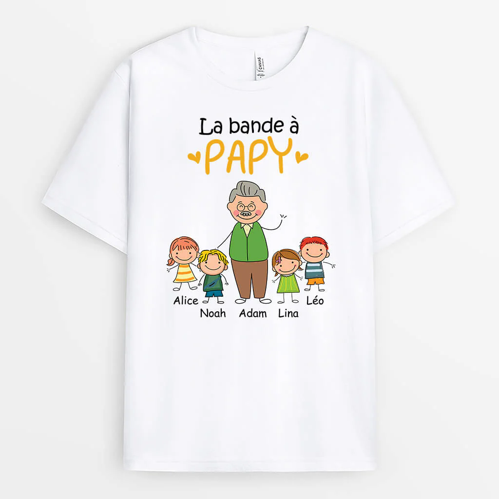 T Shirt Personnalisé Papy - La Bande À Papi Dessin