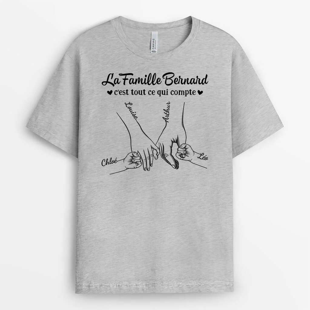 T Shirt Famille Personnalisé - C’est Tout Ce Qui Compte - Image 2
