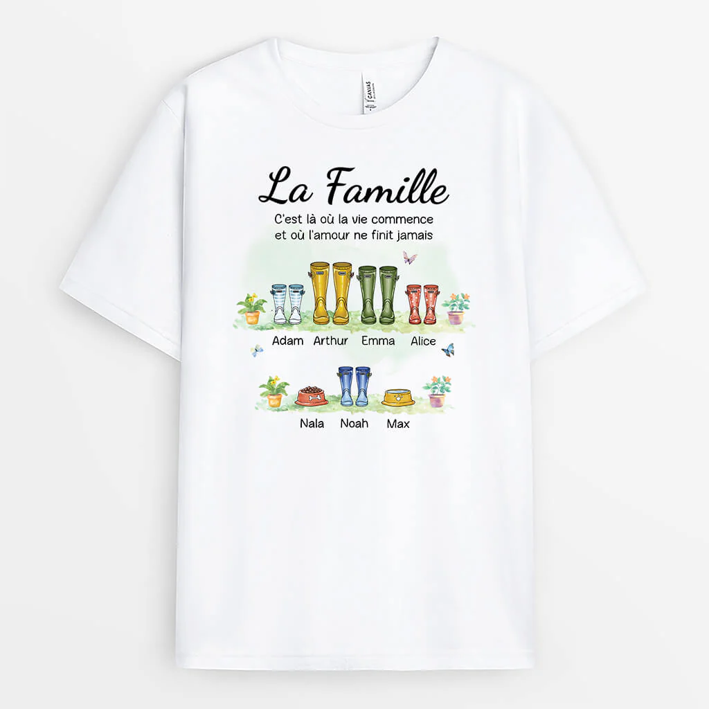 Tee Shirt Famille Personnalisé | La Famille Version Des Bottes