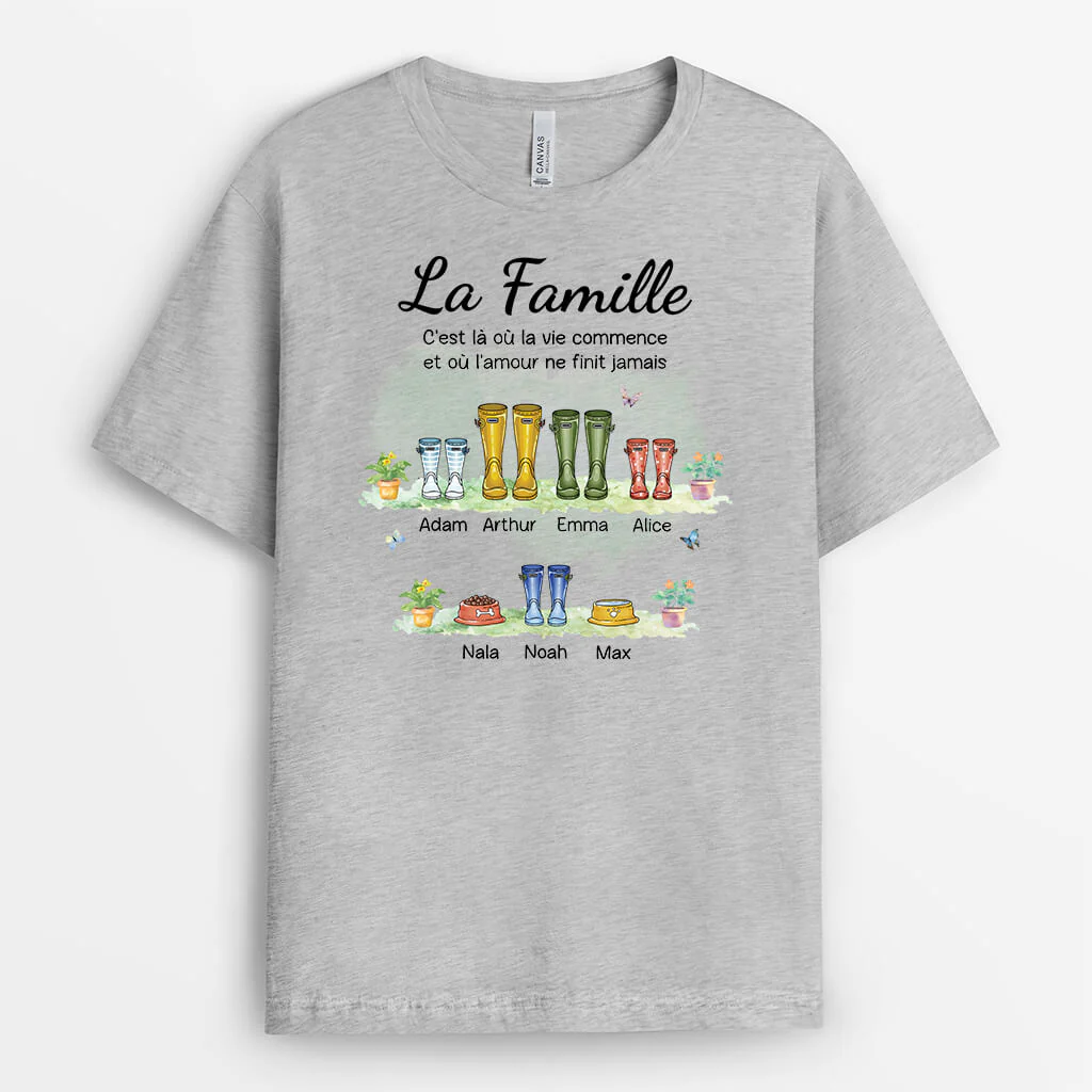 Tee Shirt Famille Personnalisé | La Famille Version Des Bottes - Image 2