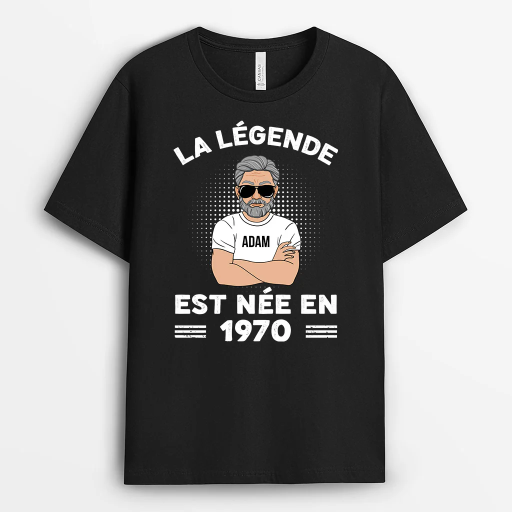 T shirt Personnalisé Papy - La Légende Est Née