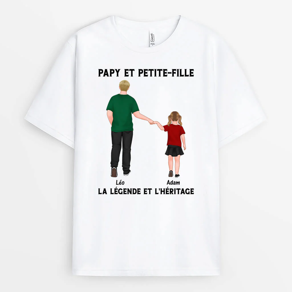 Tee Shirt Personnalisé Papy - La Légende et L'Héritage