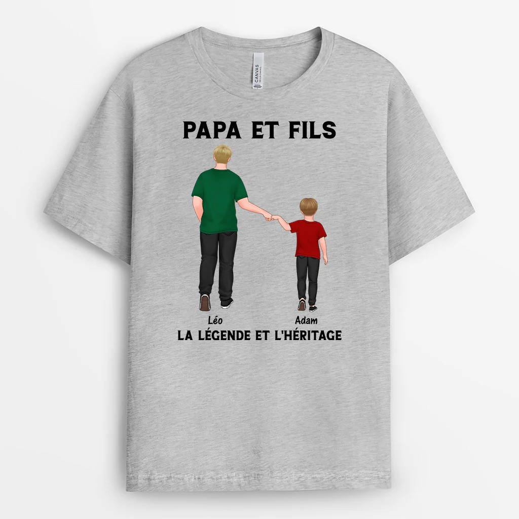 Tee Shirt Personnalisé Papy - La Légende et L'Héritage - Image 2