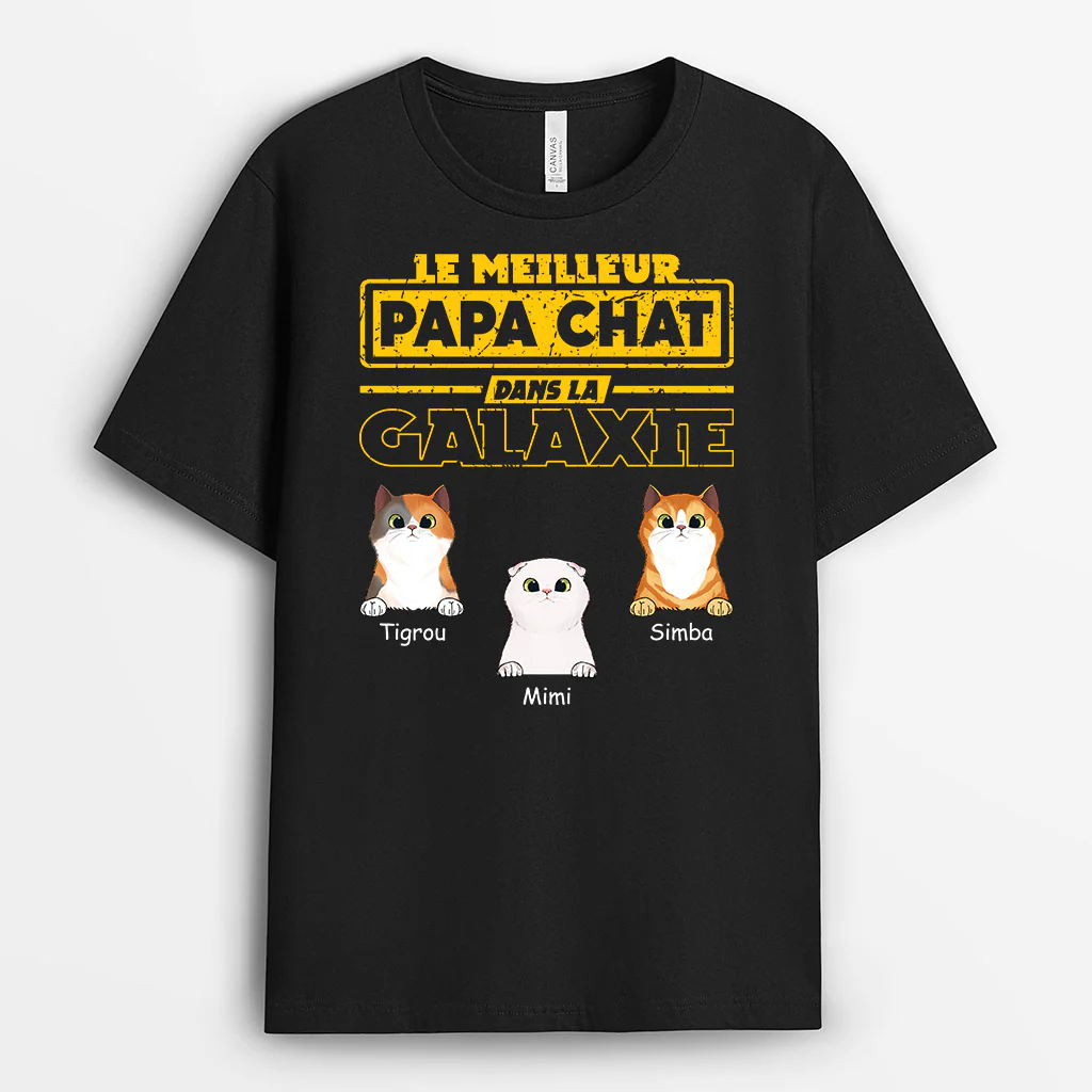 T-shirt Personnalisé - La Meilleur Maman Chat Dans La Galaxie