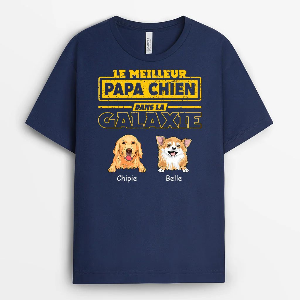 T-shirt Personnalisé Maman - Meilleur Maman Chien Dans La Galaxie