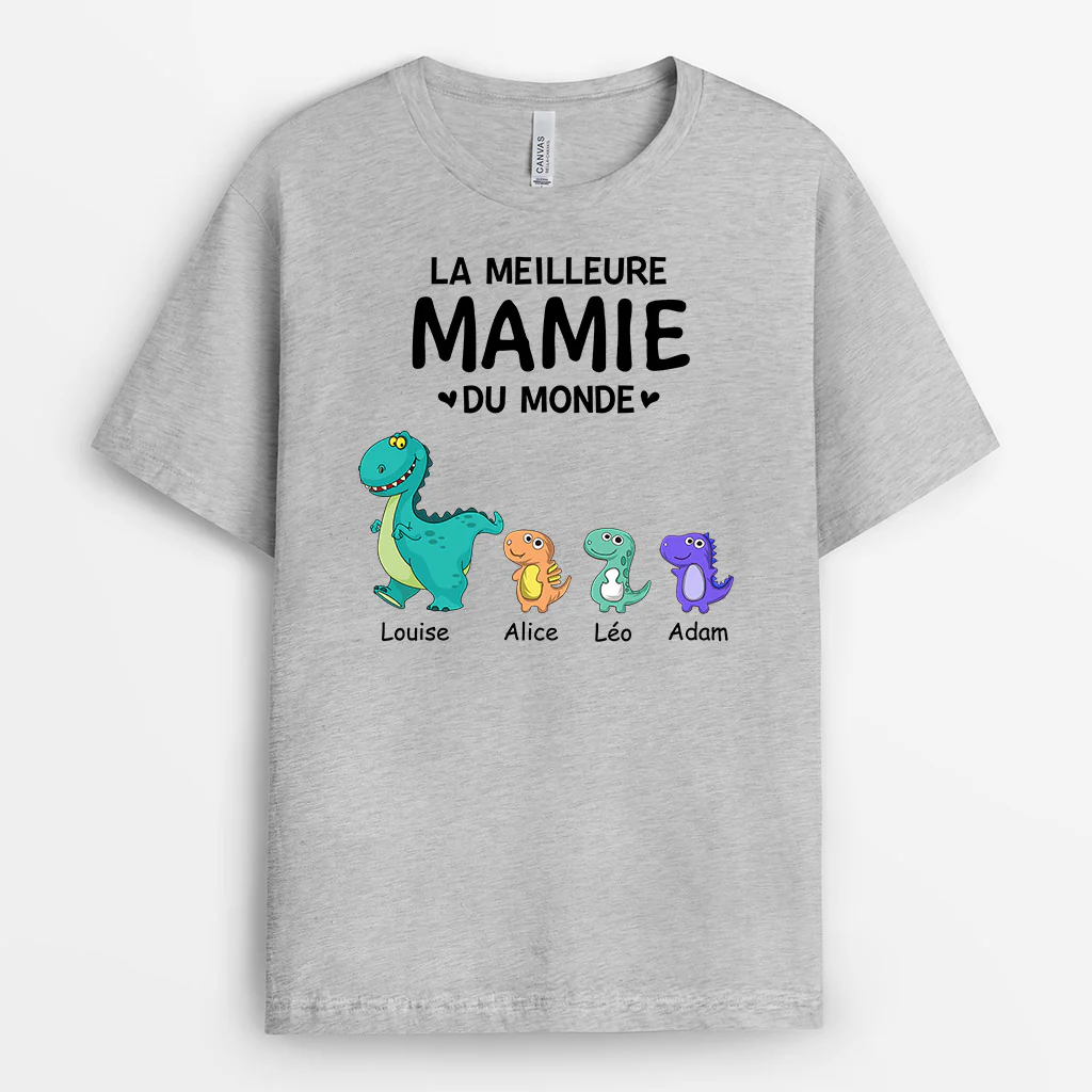 T Shirt Personnalisé Mamie - La Meilleure Mamie du Monde