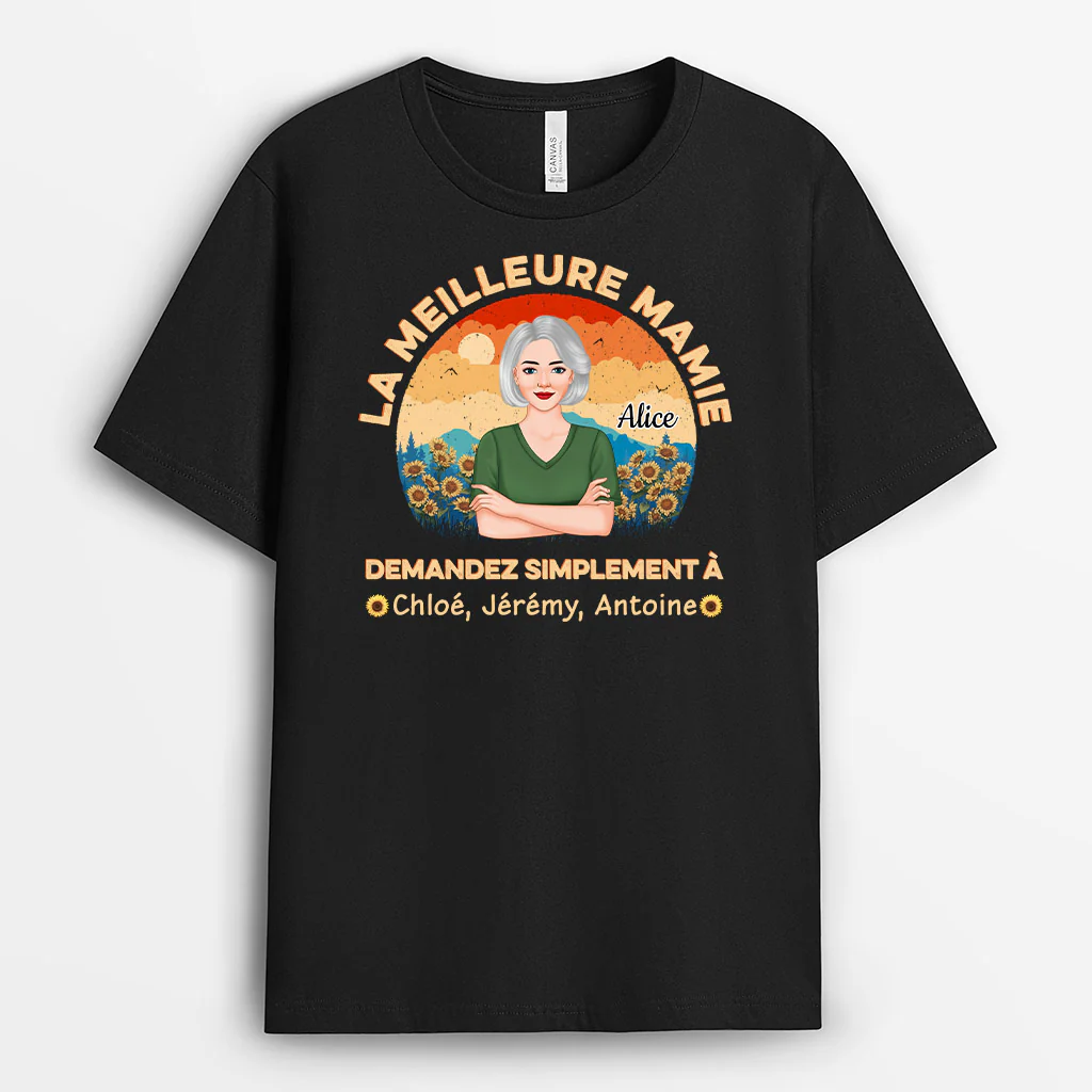 Tee Shirt Mamie Personnalisé - La Meilleure Mamie